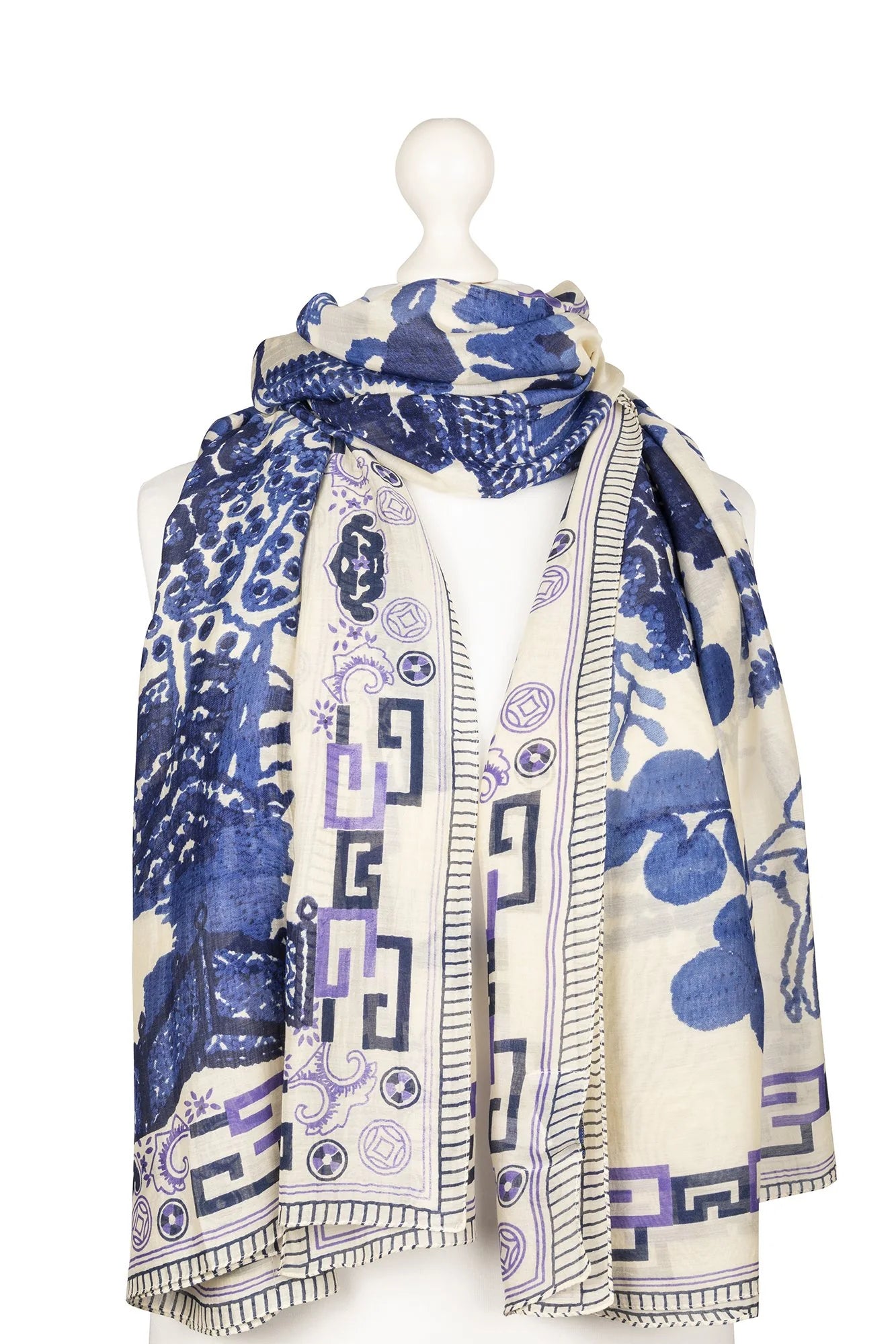 picture of One Hundred Stars Scarf - Giant Willow Blue - Number Two - womens - fashion - accessories - One Hundred Stars 3
