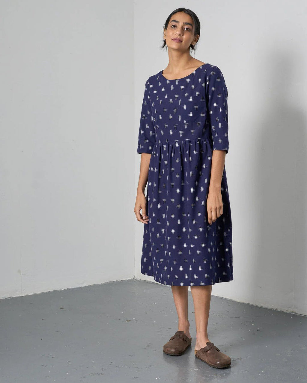 picture of Bibico Orla Day Dress - Ikat Check - Number Two - womens - fashion - clothing - Bibico 1