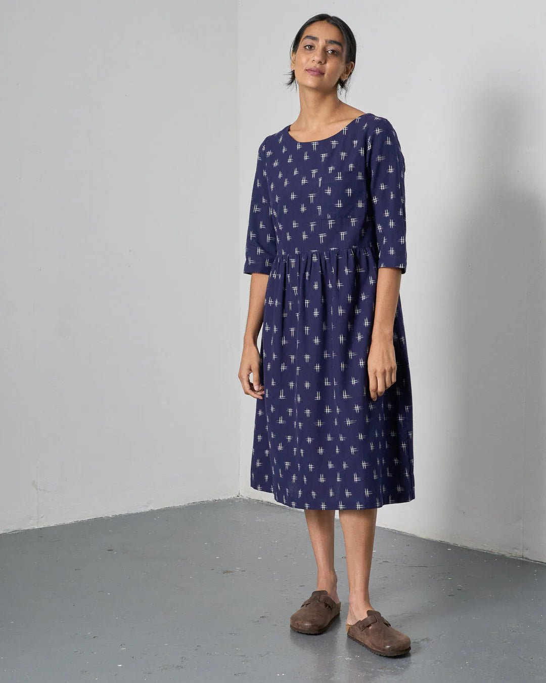 picture of Bibico Orla Day Dress - Ikat Check - Number Two - womens - fashion - clothing - Bibico 1