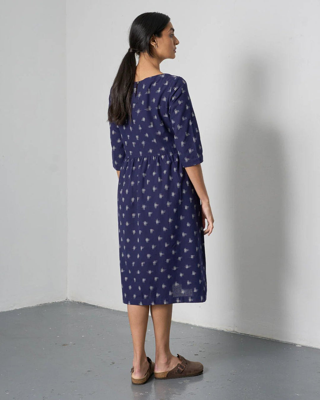 picture of Bibico Orla Day Dress - Ikat Check - Number Two - womens - fashion - clothing - Bibico 2