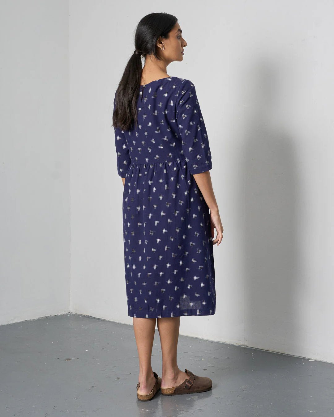 picture of Bibico Orla Day Dress - Ikat Check - Number Two - womens - fashion - clothing - Bibico 2