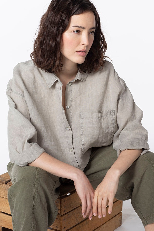 Ischiko 505 Hemp Blouse Garden