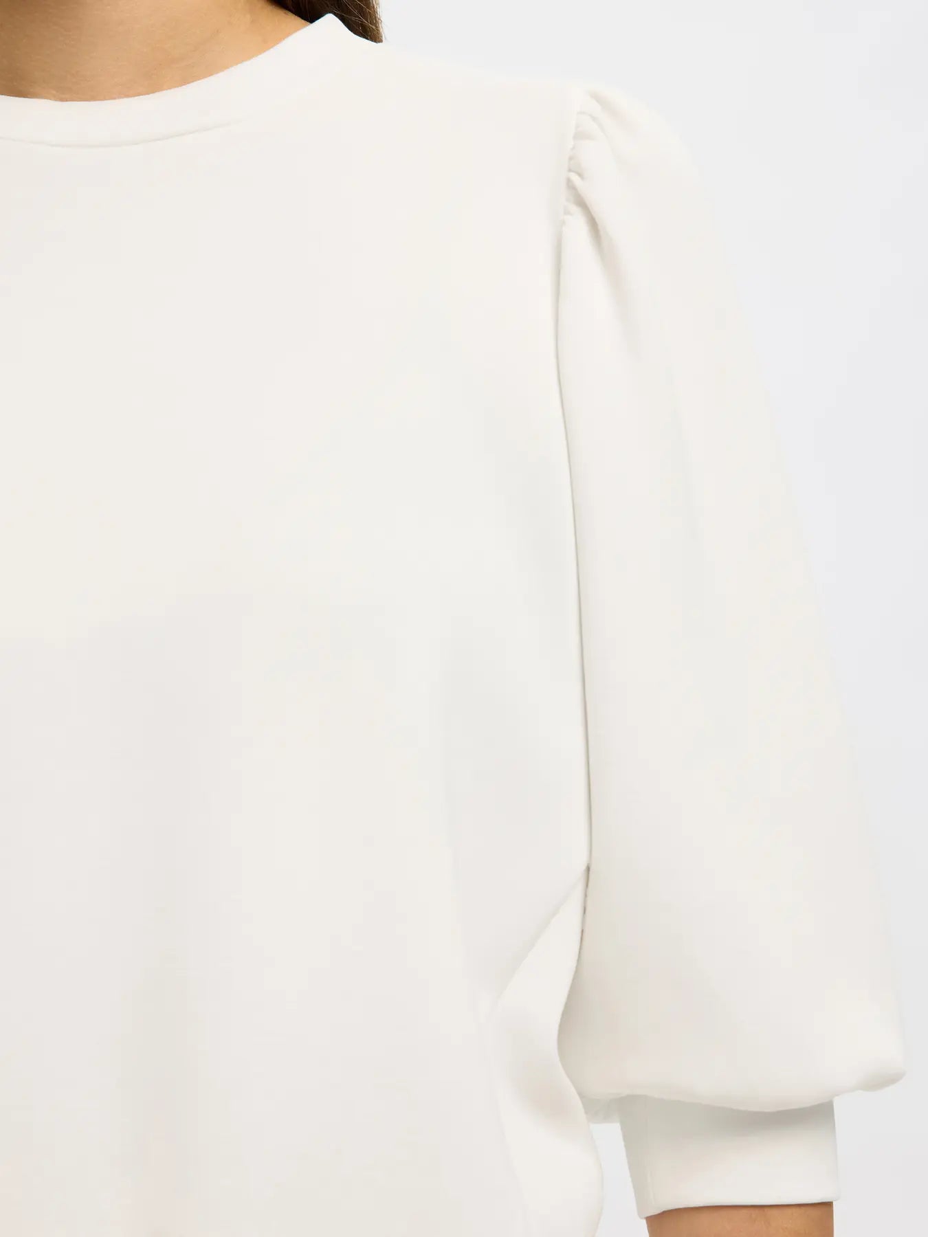 picture of Selected Tenny 3/4 Sweat Top - Snow White - Number Two - womens - fashion - clothing - Selected Femme 2
