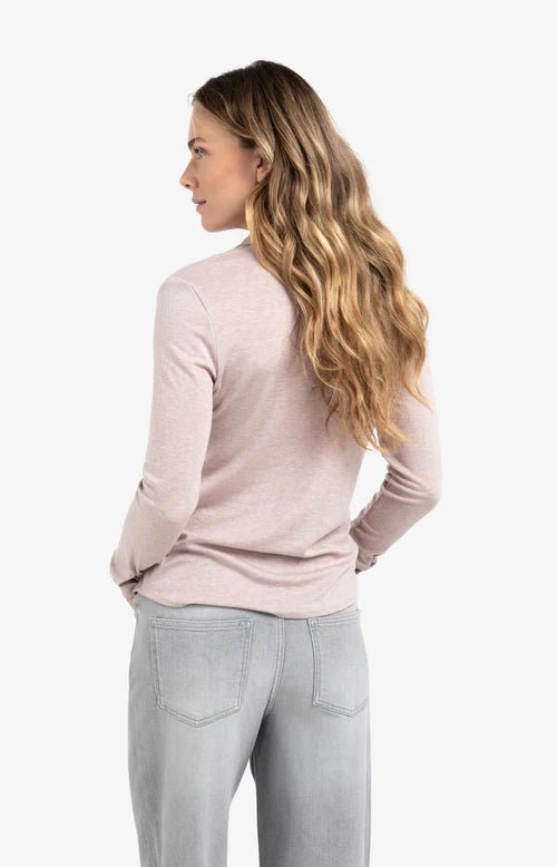 picture of Yaya Jersey Blouse - Shadow Gray Pink Melange - Number Two - womens - fashion - clothing - Yaya 3