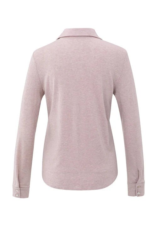 picture of Yaya Jersey Blouse - Shadow Gray Pink Melange - Number Two - womens - fashion - clothing - Yaya 5