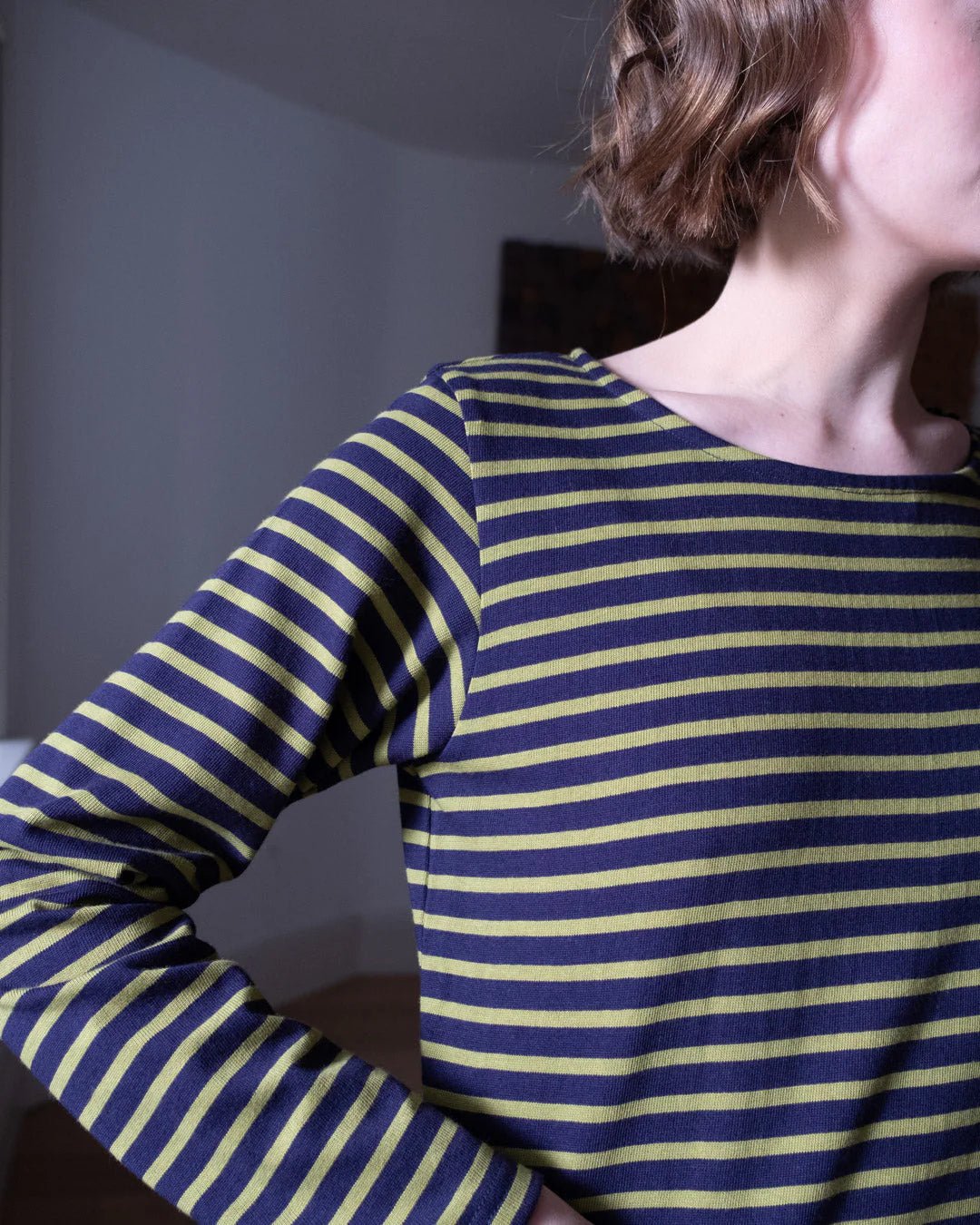 picture of Bibico Classic Sailor T - Navy Charteuse Stripe - Number Two - womens - fashion - clothing - Bibico 3