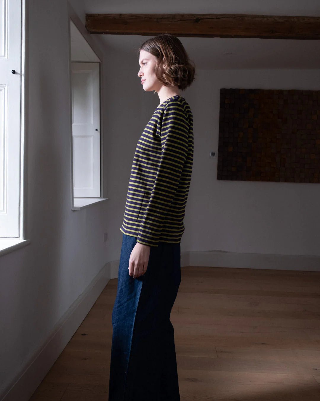 picture of Bibico Classic Sailor T - Navy Charteuse Stripe - Number Two - womens - fashion - clothing - Bibico 2