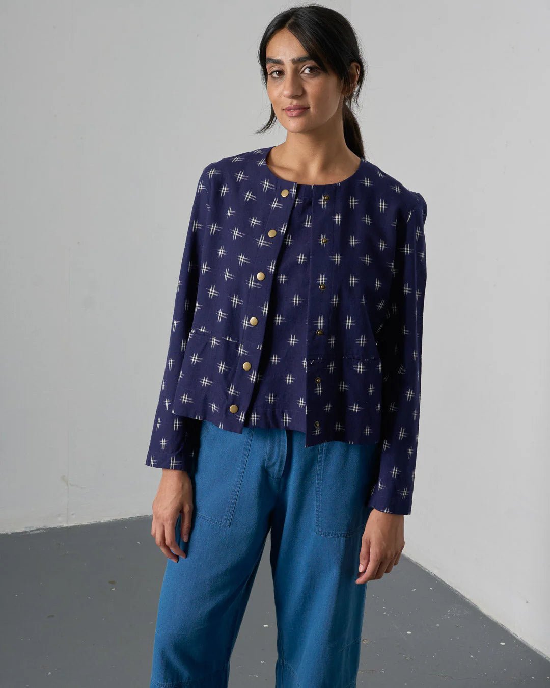 picture of Bibico June Utility Jacket - Ikat - Number Two - womens - fashion - clothing - Bibico 1
