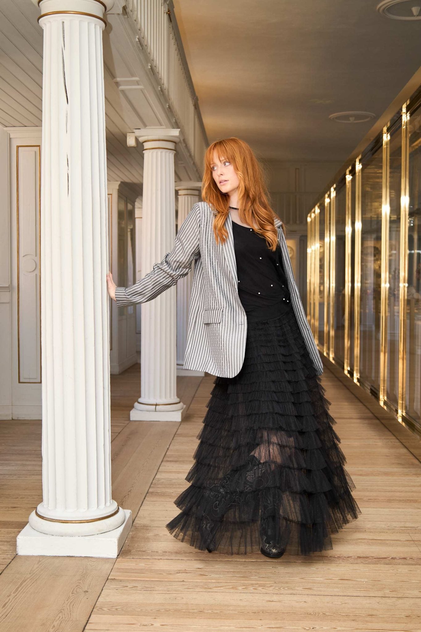 picture of Black Colour ANGELINA mesh Skirt - Black - Number Two - womens - fashion - clothing - Black Colour 2