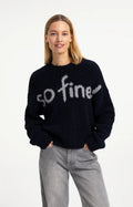picture of Yaya Knitted Sweater with Artwork - Black Cat - Number Two - womens - fashion - clothing - Yaya 1