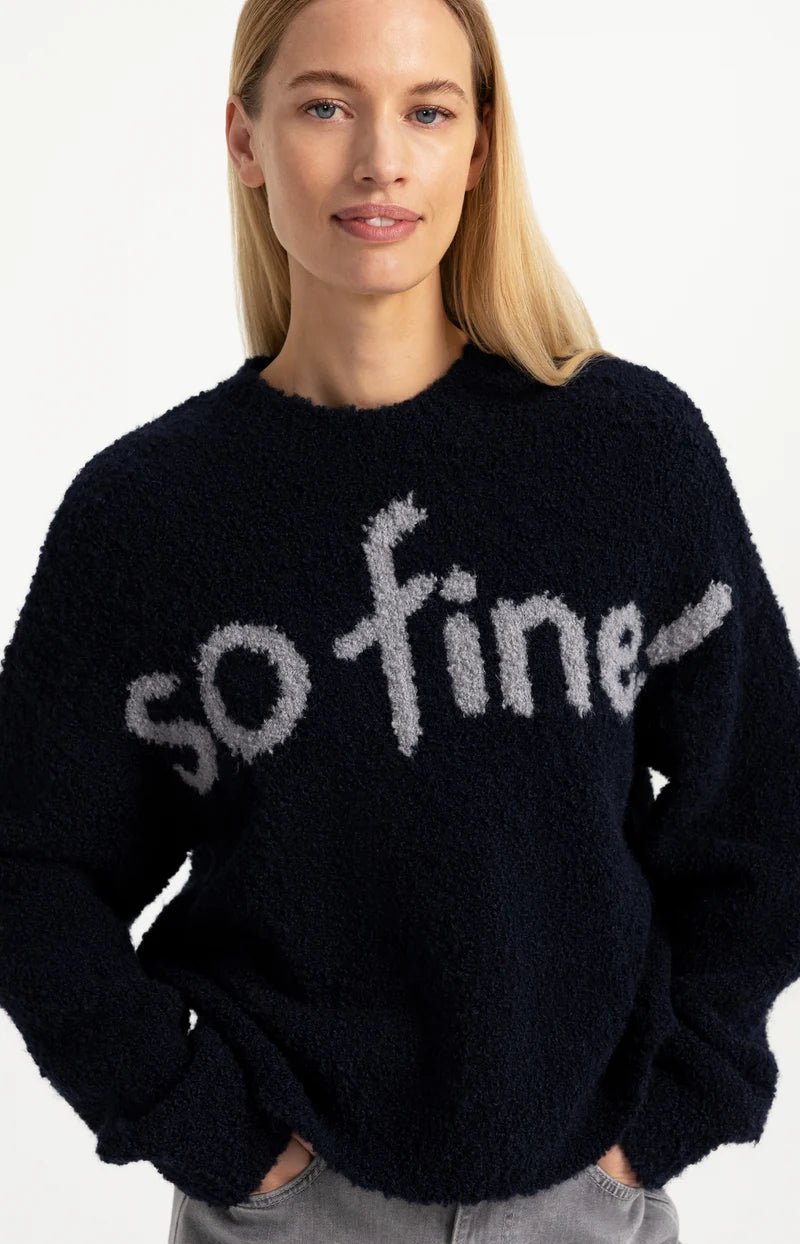 picture of Yaya Knitted Sweater with Artwork - Black Cat - Number Two - womens - fashion - clothing - Yaya 4