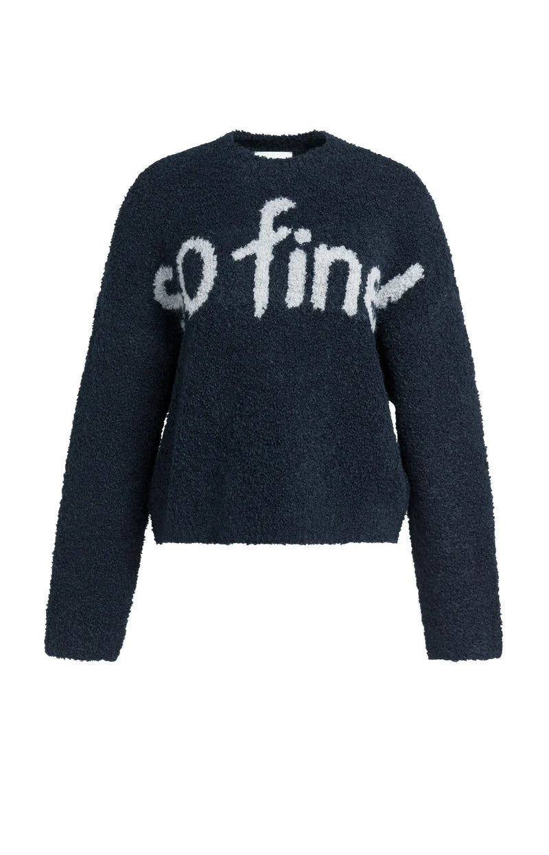 picture of Yaya Knitted Sweater with Artwork - Black Cat - Number Two - womens - fashion - clothing - Yaya 2