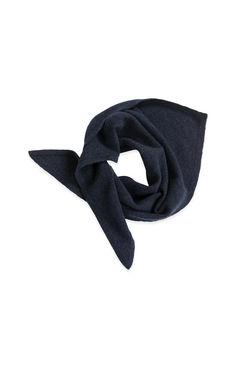 picture of Yaya Knitted Triangle Scarf - Cat Black Melange - Number Two - womens - fashion - accessories - Yaya 2