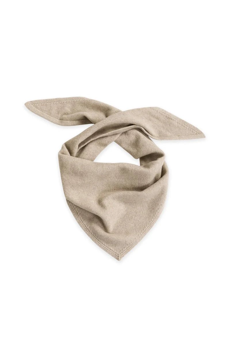 picture of Yaya Knitted Triangle Scarf - Pure Cashmere Grey Melange - Number Two - womens - fashion - accessories - Yaya 1