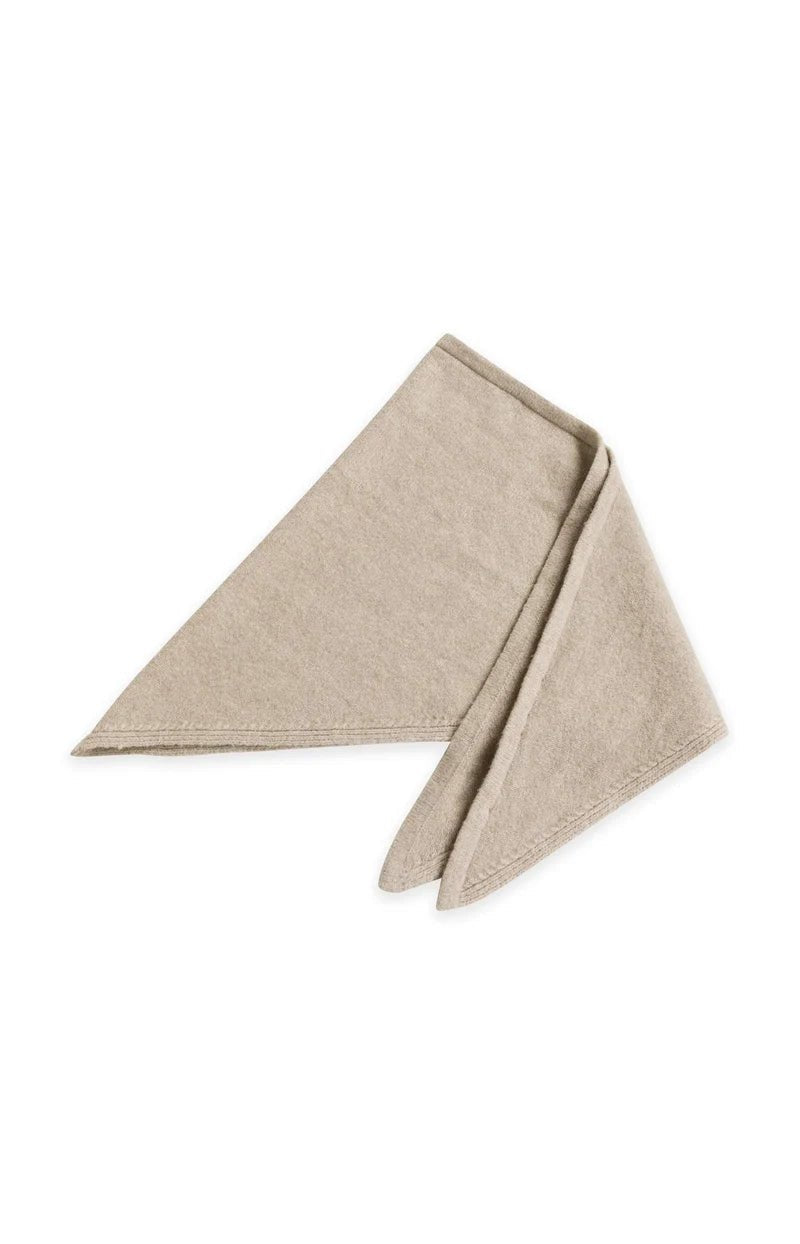 picture of Yaya Knitted Triangle Scarf - Pure Cashmere Grey Melange - Number Two - womens - fashion - accessories - Yaya 3