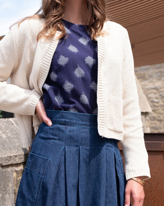 Bibico Elsie Midi Skirt Mid Weight Denim