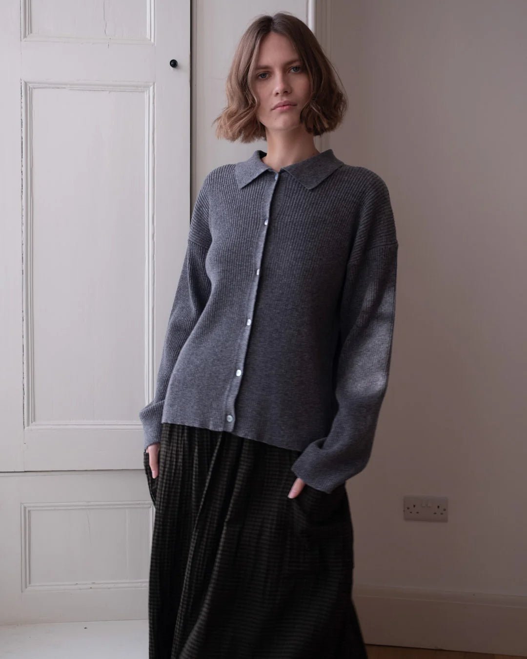 picture of Bibico Nora Skirt - Olive Check - Number Two - womens - fashion - clothing - Bibico 4