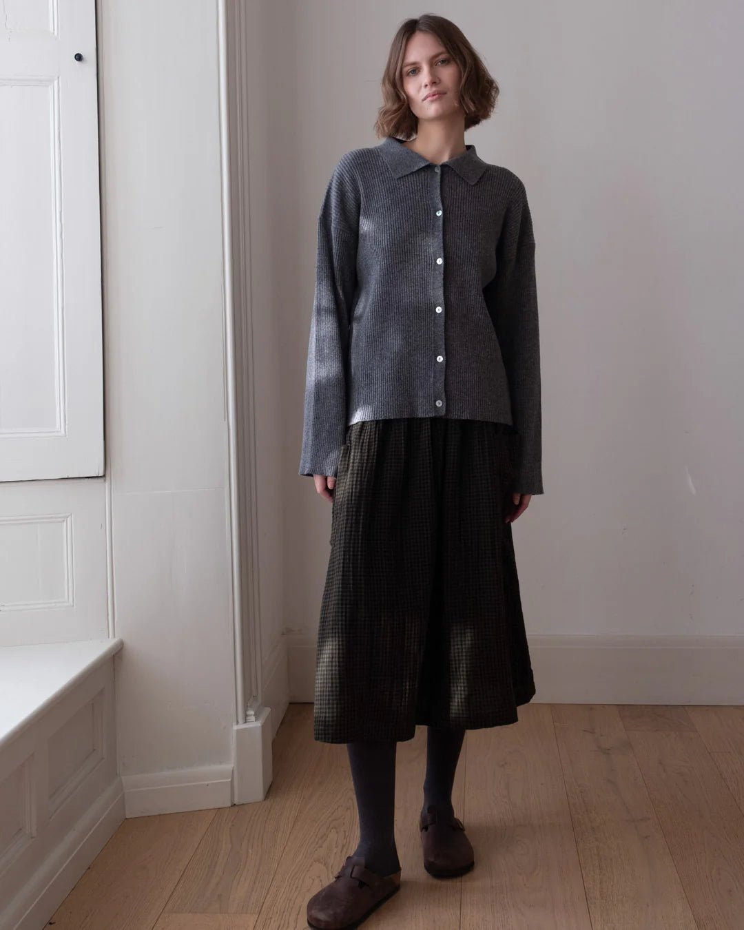 picture of Bibico Nora Skirt - Olive Check - Number Two - womens - fashion - clothing - Bibico 3