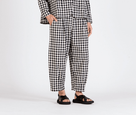 Mama B Bianco Pants Black White Check