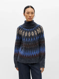 picture of Object Jaade Diana Pullover - Sky Captain - Number Two - womens - fashion - clothing - Object 1