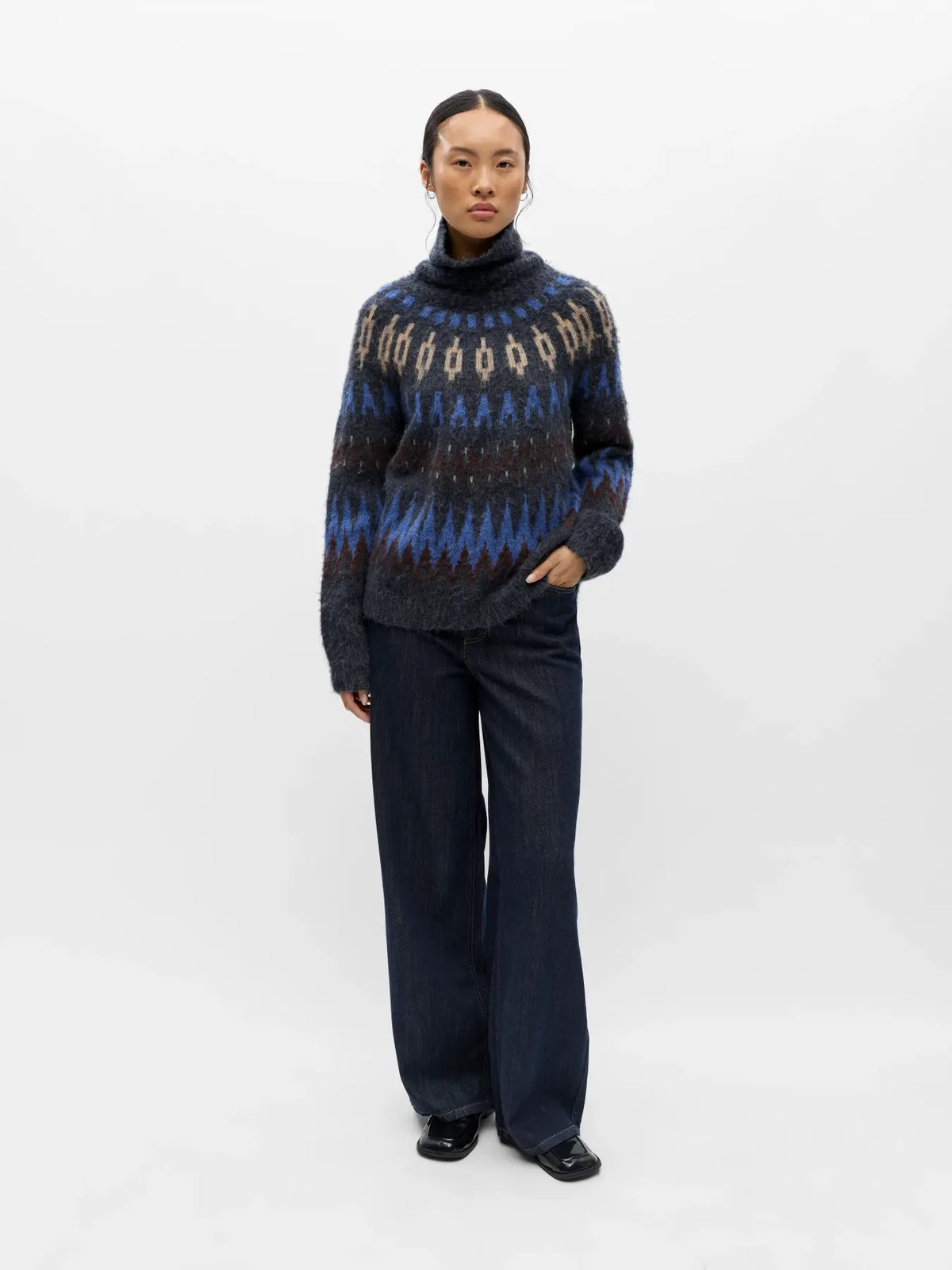picture of Object Jaade Diana Pullover - Sky Captain - Number Two - womens - fashion - clothing - Object 3