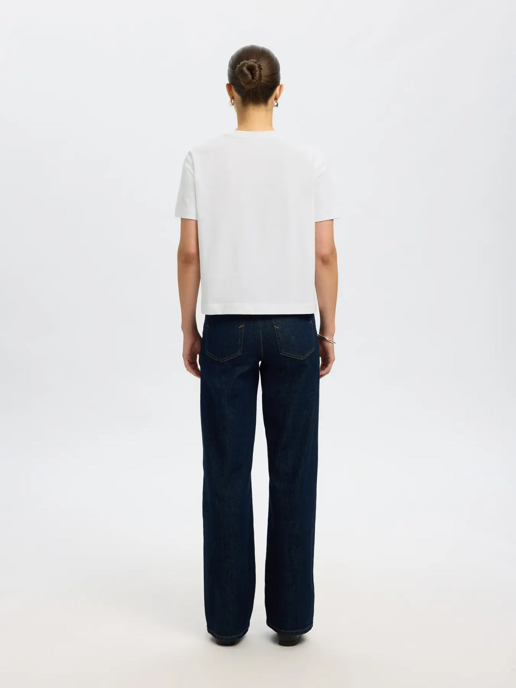 picture of Selected Femme Essential SS Boxy Tee - White - Number Two - womens - fashion - clothing - Selected Femme 4