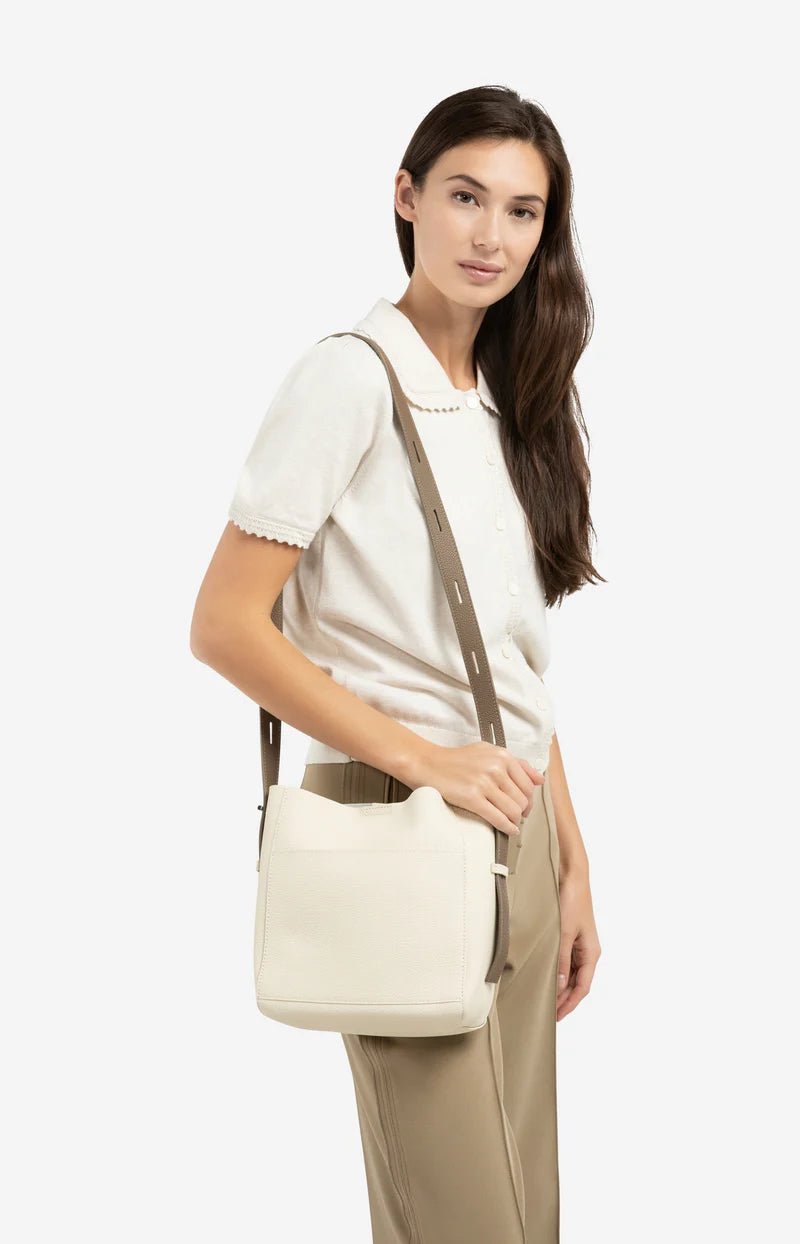 picture of Yaya Leather Shoulder Bag Detachable Pouch - Kit Beige - Number Two - womens - fashion - accessories - Yaya 1