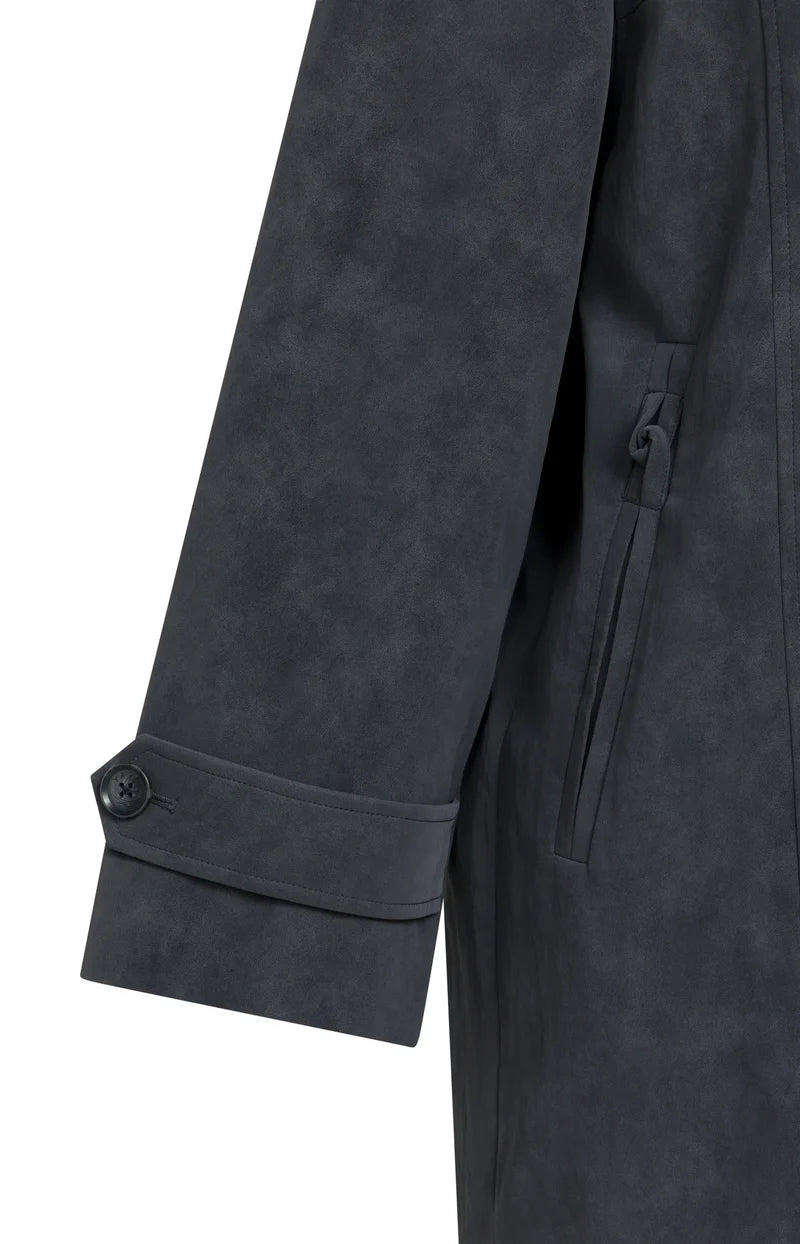 picture of Yaya Oversized Long Faux Suede Coat With Detachable Collar - Hole Black - Number Two - womens - fashion - clothing - Yaya 12