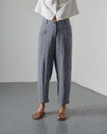 picture of Bibico Lorren Trousers - Navy Check - Number Two - womens - fashion - clothing - Bibico 1