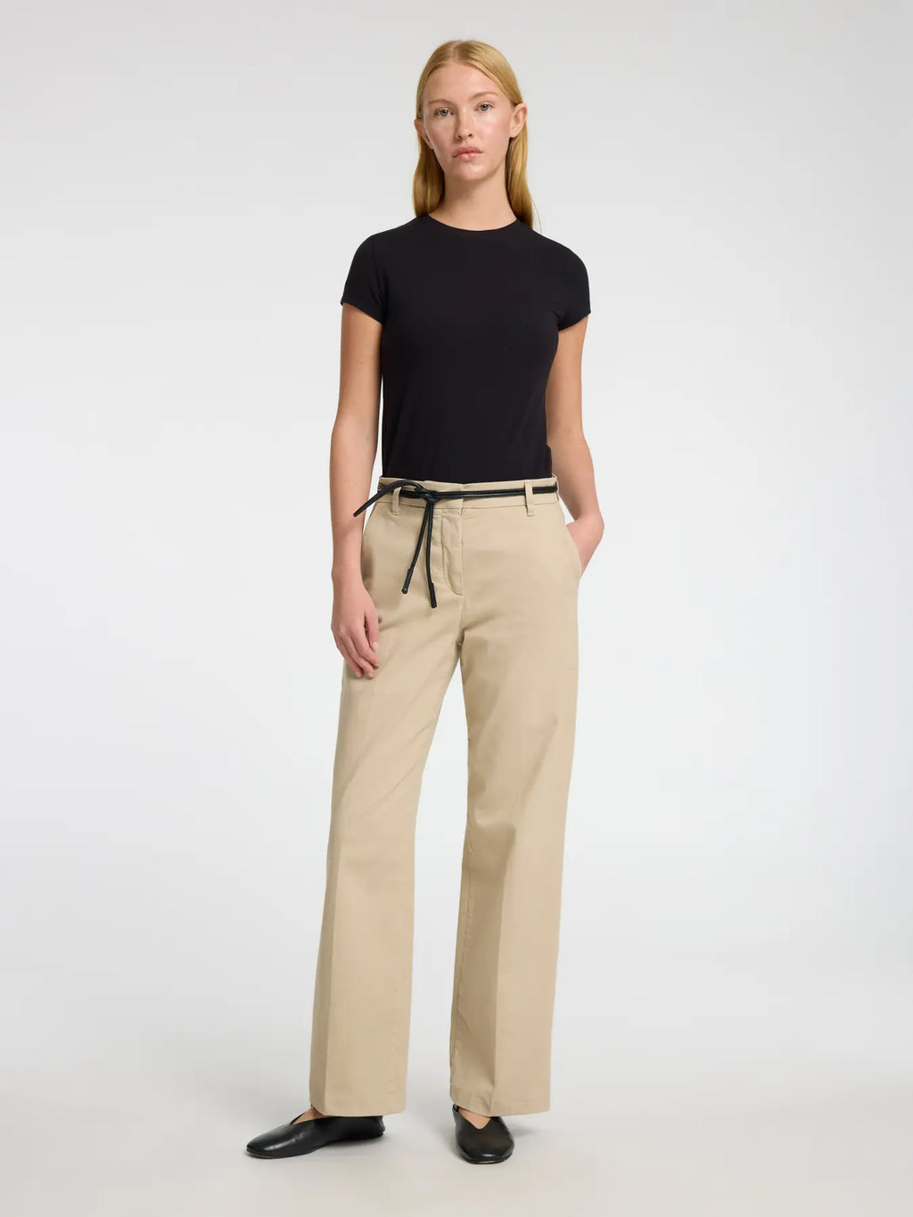 picture of Selected Femme Vera - Rita Wide Chino Trouser Island Fossil - Number Two - womens - fashion - ethical - clothing
