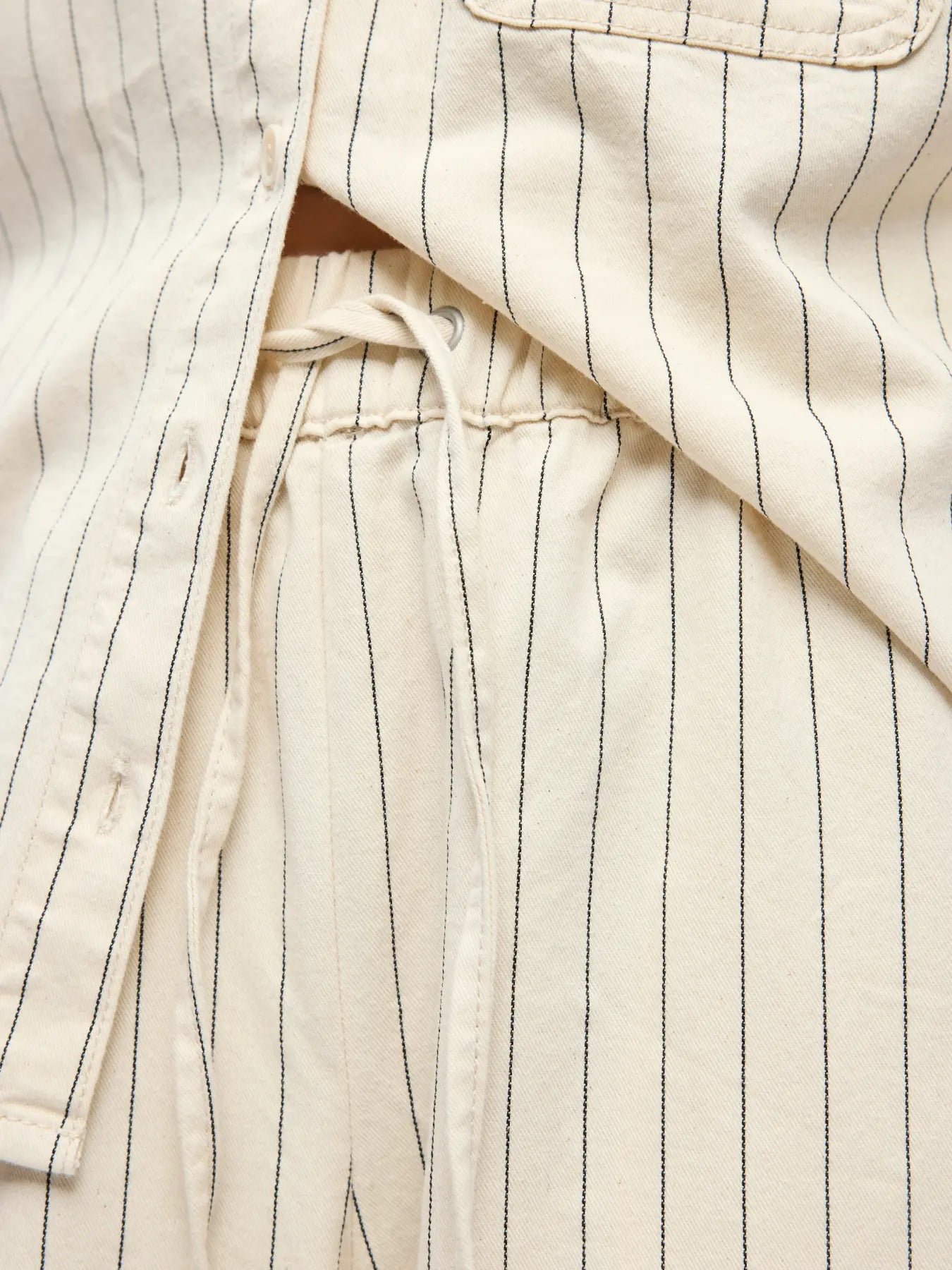 picture of Object Cally Stripe Trouser - Birch/Black - Number Two - womens - fashion - clothing - Object 2
