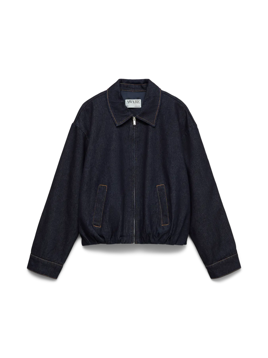 Aware Berry Bomber Denim Jacket - Dark Blue