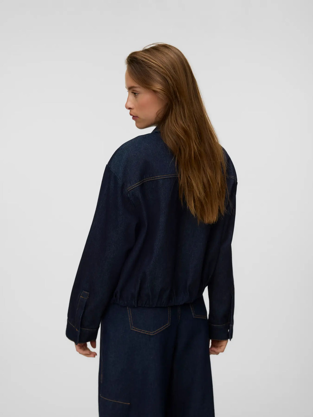Aware Berry Bomber Denim Jacket - Dark Blue