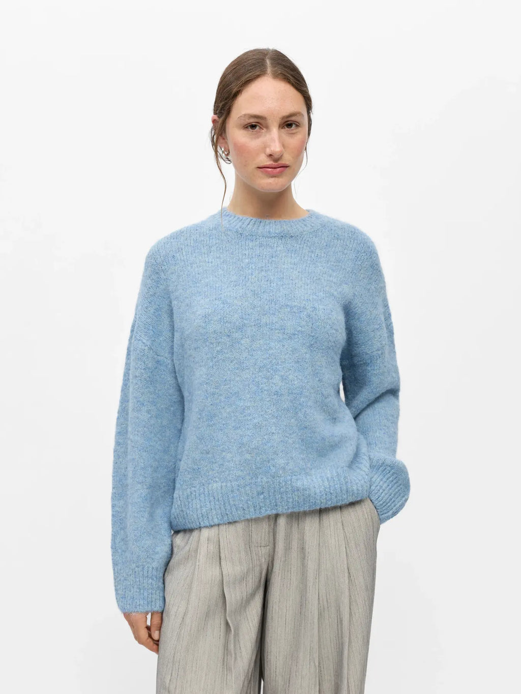 picture of Object Saggia Pullover - Blue Shadow Melange - Number Two - womens - fashion - clothing - Object 1