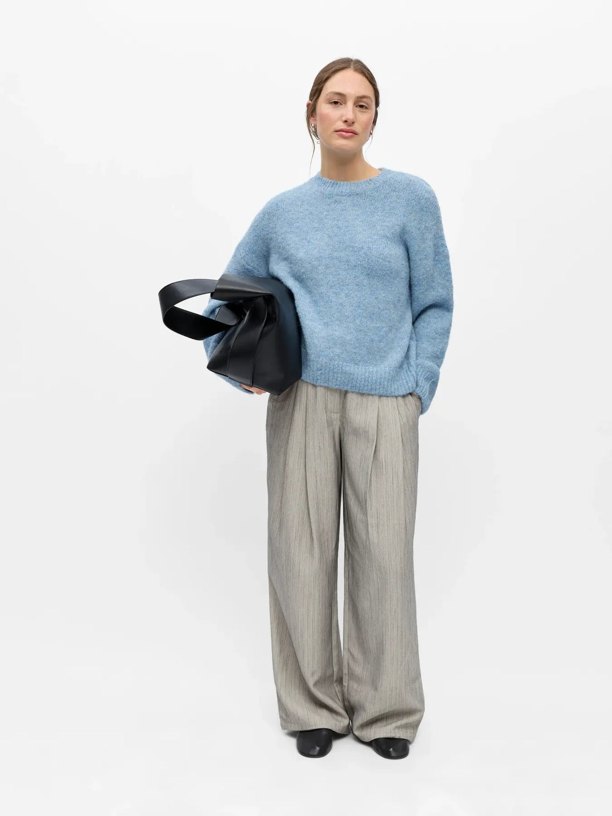 picture of Object Saggia Pullover - Blue Shadow Melange - Number Two - womens - fashion - clothing - Object 3