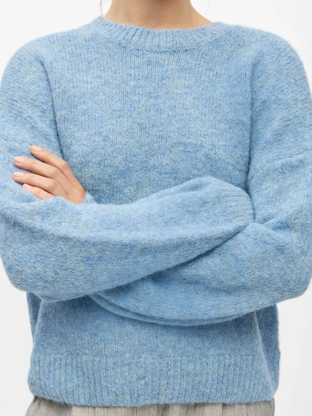 picture of Object Saggia Pullover - Blue Shadow Melange - Number Two - womens - fashion - clothing - Object 2