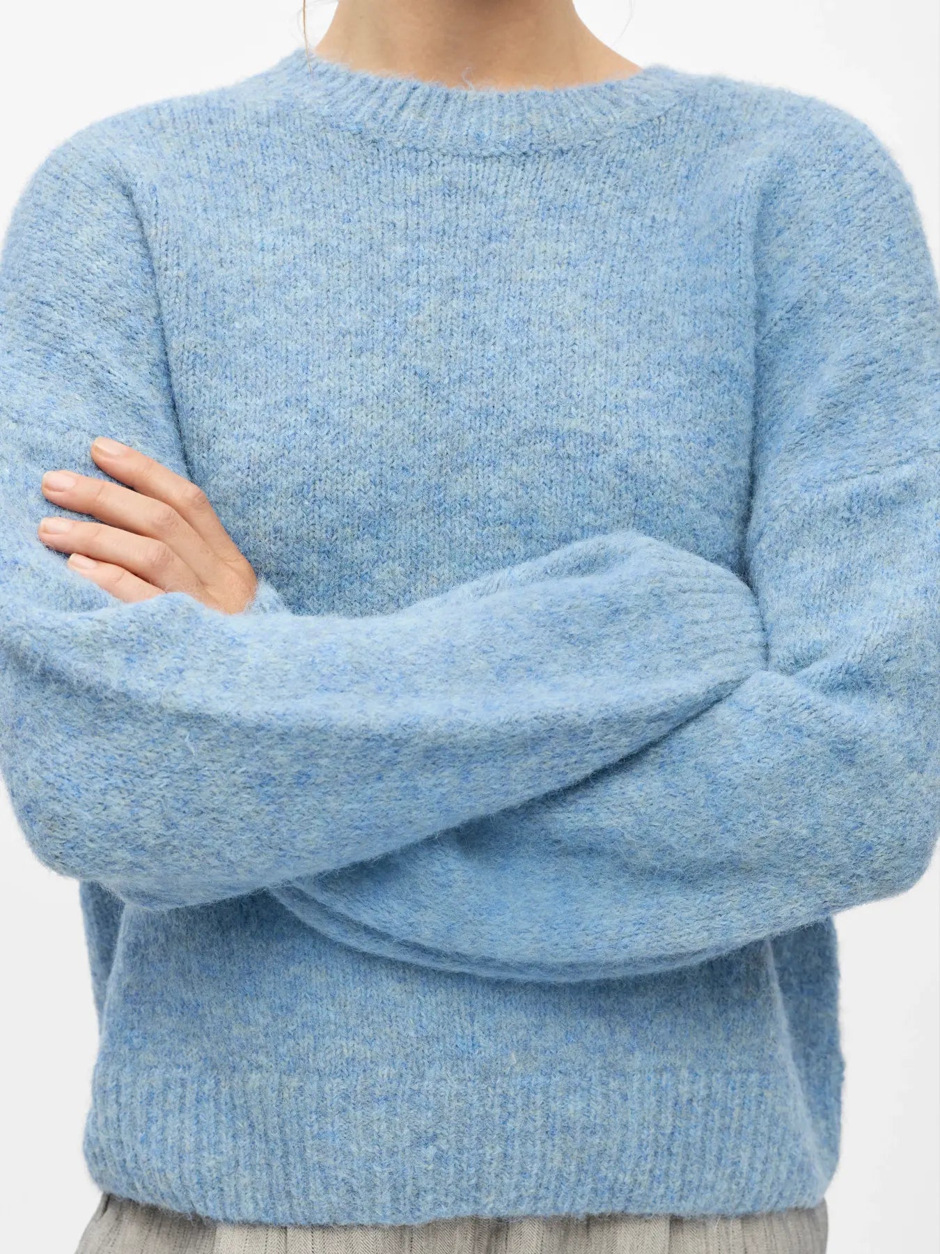 picture of Object Saggia Pullover - Blue Shadow Melange - Number Two - womens - fashion - clothing - Object 2