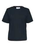 picture of Selected Femme Essential SS Boxy Tee - Dark Sapphire - Number Two - womens - fashion - clothing - Selected Femme 1