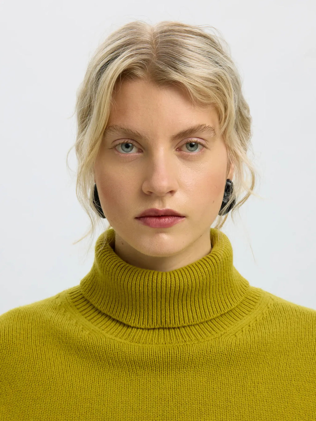 Selected Ellie Knit Roll Neck - Avocado Oil