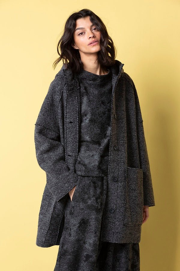 picture of Oska 507 Coat - Black Salt & Pepper - Number Two - womens - fashion - clothing - Oska 4