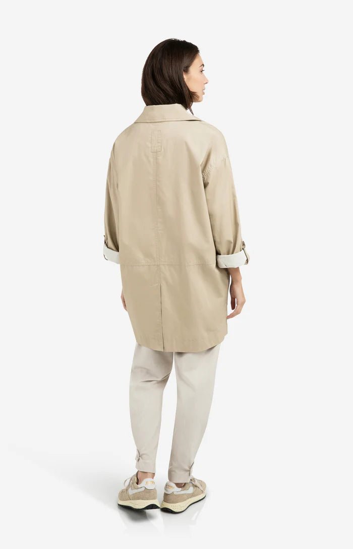 picture of Yaya Oversized Cotton Jacket - Sandstone Beige - Number Two - womens - fashion - clothing - Yaya 5