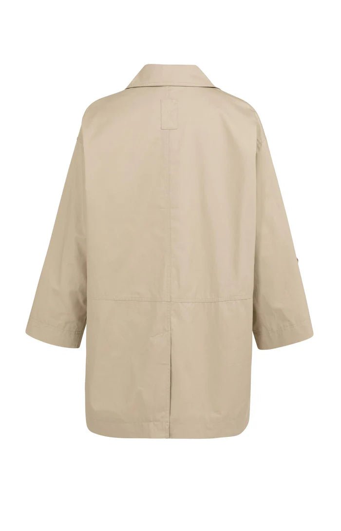 picture of Yaya Oversized Cotton Jacket - Sandstone Beige - Number Two - womens - fashion - clothing - Yaya 3