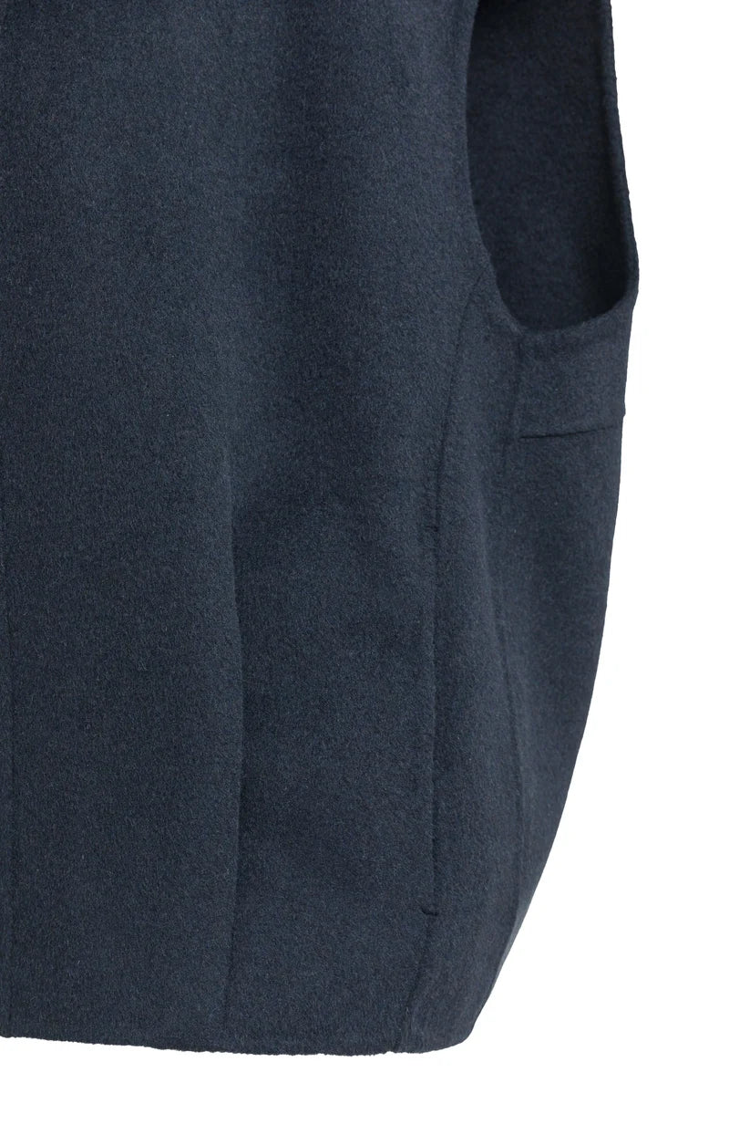 picture of Yaya Oversized Wool Blend Bodywarmer - Cat Black Melange - Number Two - womens - fashion - clothing - Yaya 10