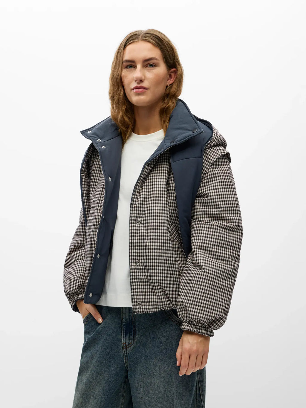 picture of Object TIMA Short Reversible Jacket - Raven/Macademia - Number Two - womens - fashion - clothing - Object 1