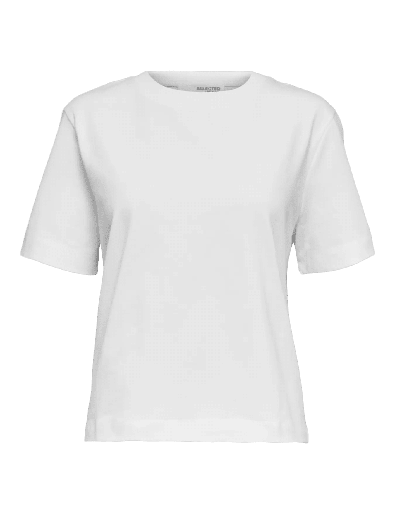 picture of Selected Femme Essential SS Boxy Tee - White - Number Two - womens - fashion - clothing - Selected Femme 5