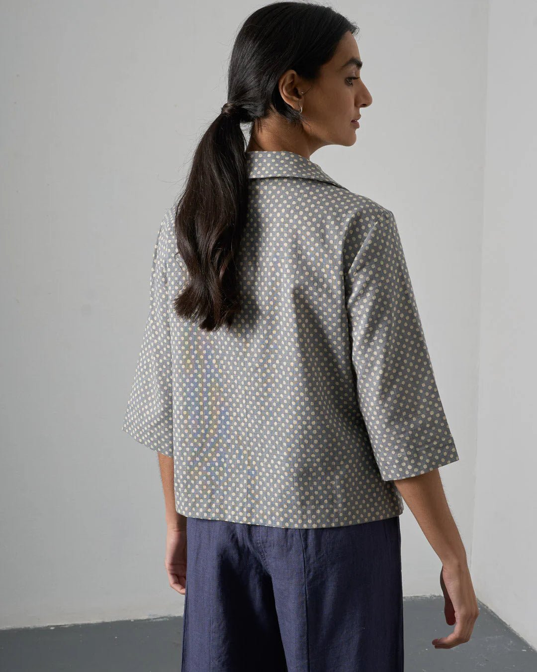 picture of Bibico Rowan Blouse - Grey Dot - Number Two - womens - fashion - clothing - Bibico 2