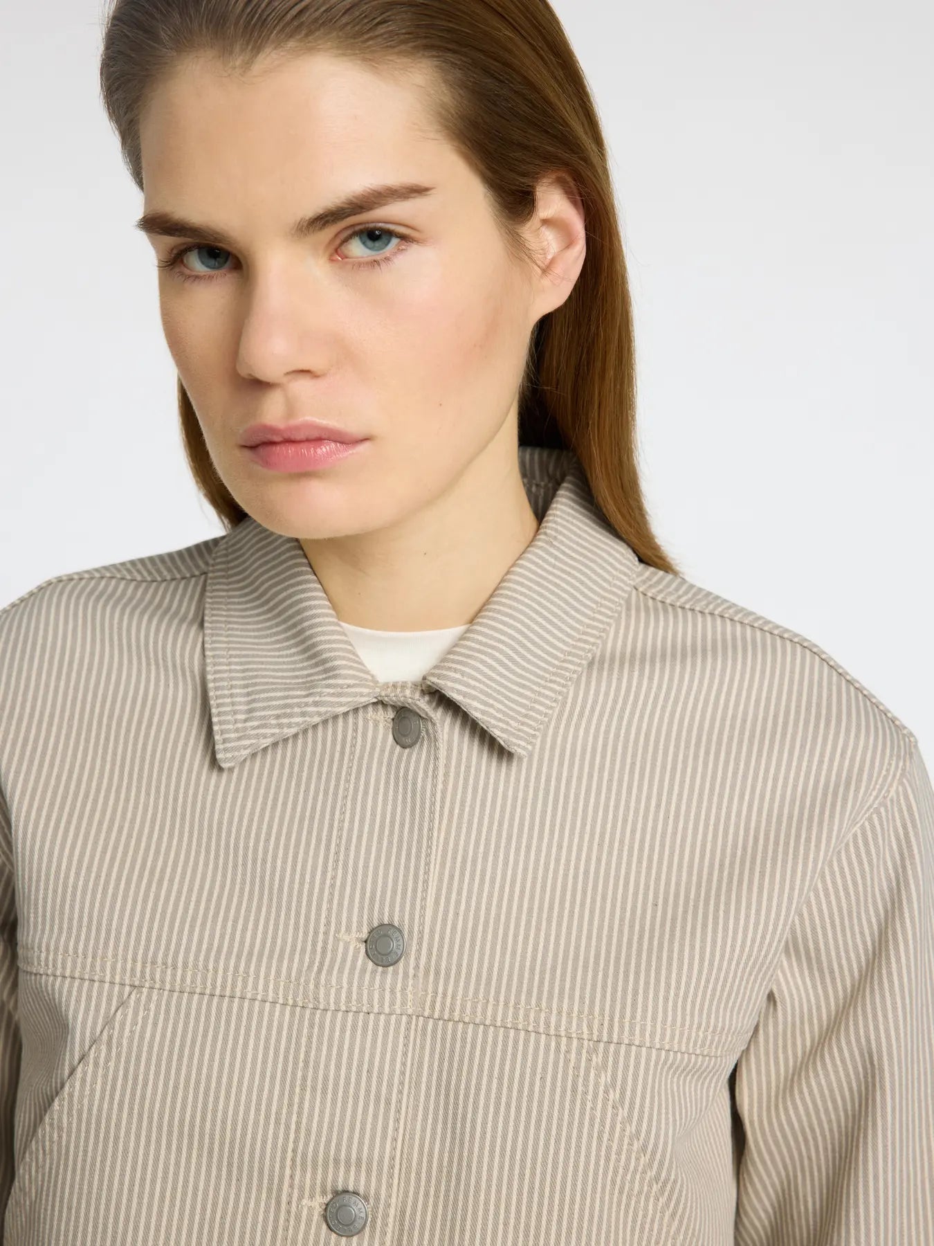 Selected Femme Alba Denim Jacket Beige Ecru