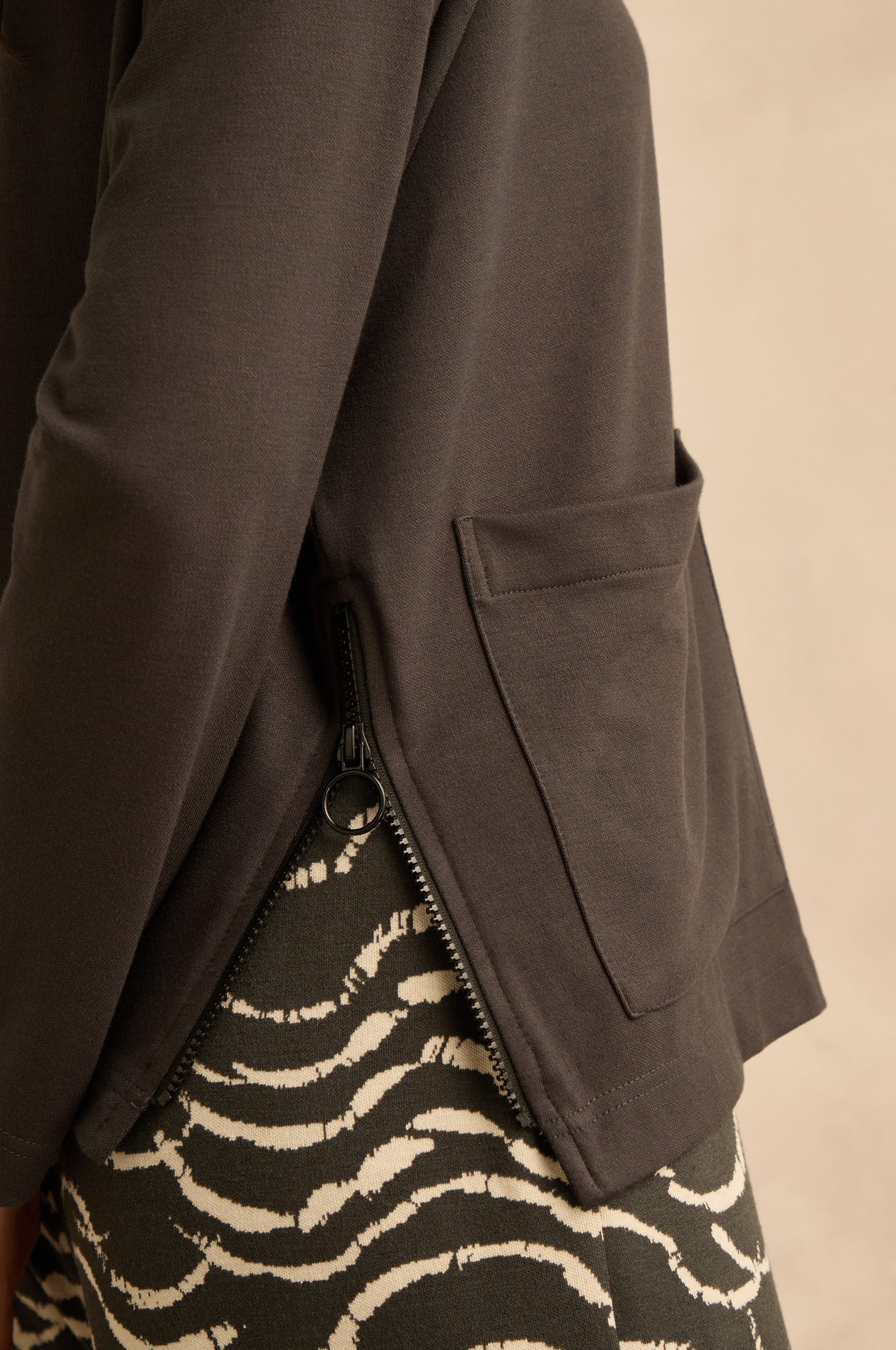 picture of Sahara Luxe Viscose Jersey Cowl Neck Top - Slate - Number Two - womens - fashion - clothing - Sahara 4