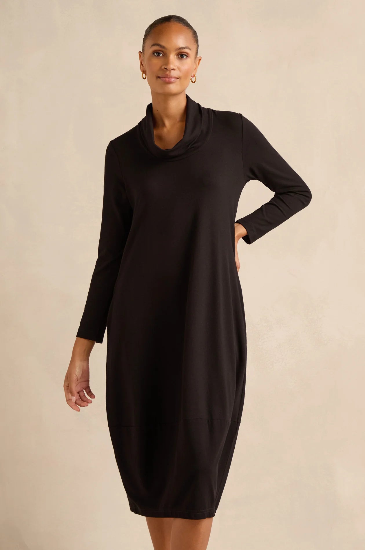 picture of Sahara Fluid Crepe Bubble Dress - Black - Number Two - womens - fashion - clothing - Sahara 1