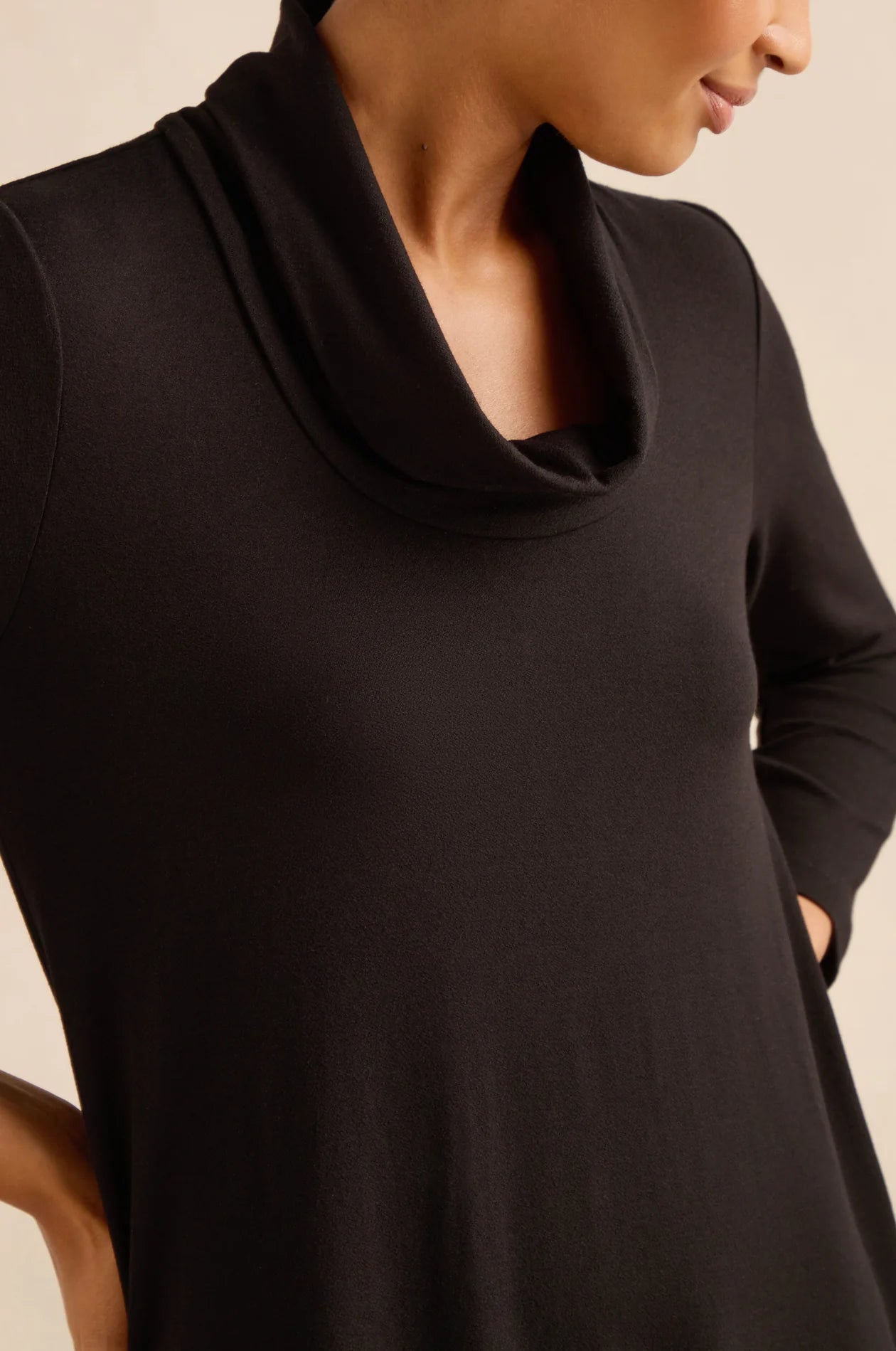 picture of Sahara Fluid Crepe Bubble Dress - Black - Number Two - womens - fashion - clothing - Sahara 3